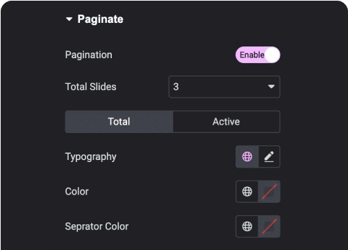 Add pagination controls 1 segmentation background widget for elementor [multiple layouts] from the plus addons for elementor