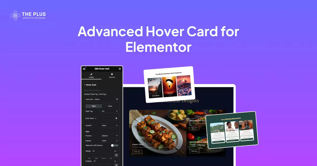 Advanced hover card for elementor feature image advanced elementor hover card [without css] from the plus addons for elementor