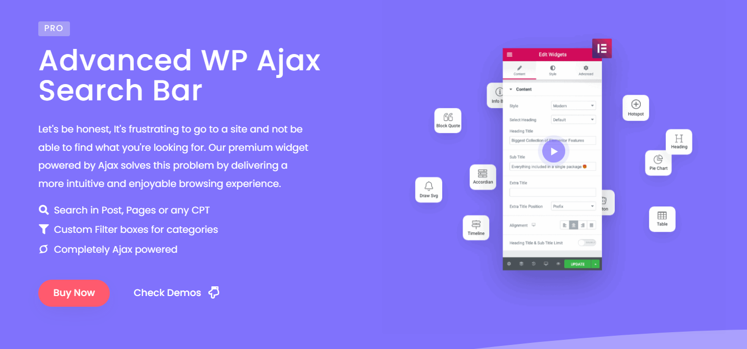 Advanced wp ajax search bar 7 best wordpress search plugins [with filter options] from the plus addons for elementor