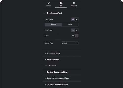 Breadcrumb Customize Everything 1 | The Plus Addons for Elementor Breadcrumb customize everything 1 breadcrumbs bar for elementor from the plus addons for elementor