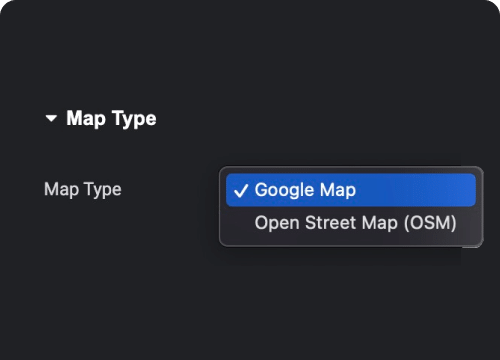 Choose from google maps or osm elementor google maps widget [with multiple locations] from the plus addons for elementor