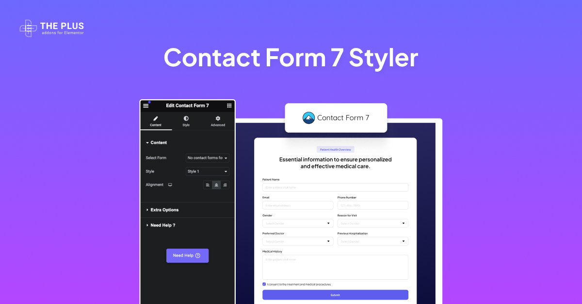 Contact form 7 styler image contact form 7 styler widget for elementor [without coding] from the plus addons for elementor