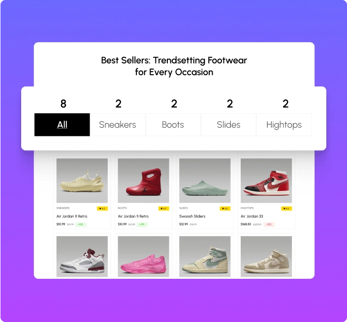 Filtered Layout with Number Display | The Plus Addons for Elementor Filtered layout with number display woocommerce product category filters for elementor from the plus addons for elementor