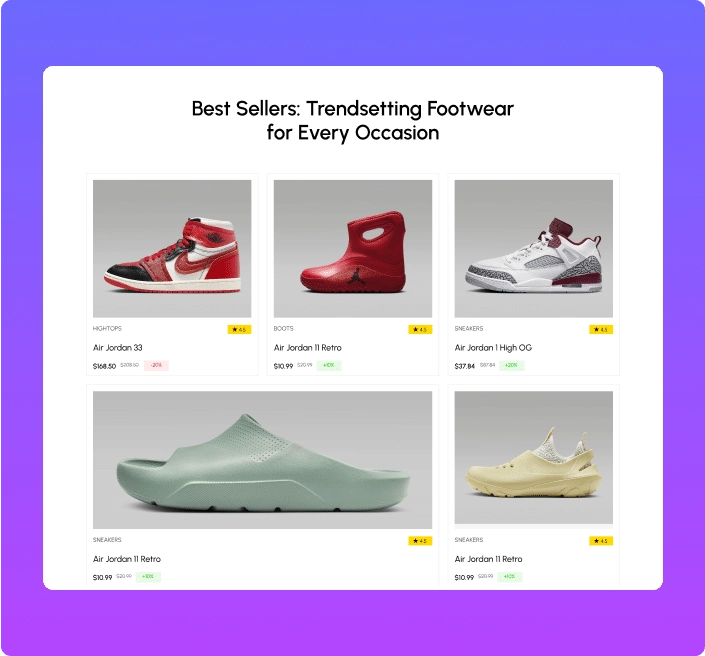 Footwear WooCommerce Products Metro | The Plus Addons for Elementor Footwear woocommerce products metro woocommerce products metro for elementor from the plus addons for elementor