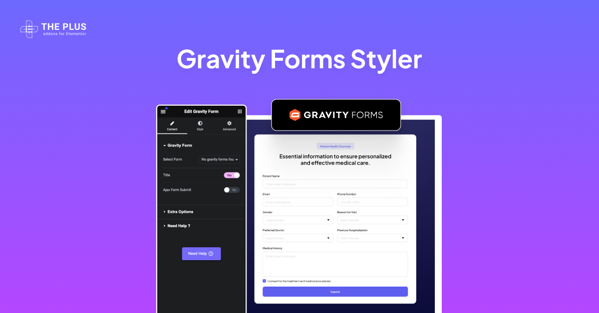 Gravity forms styler image free gravity forms styler widget for elementor [no coding reqd] from the plus addons for elementor