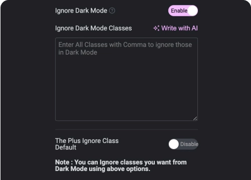 Ignore Particular Classes or Images with CSS Classes | The Plus Addons for Elementor Ignore particular classes or images with css classes dark mode switcher for elementor from the plus addons for elementor