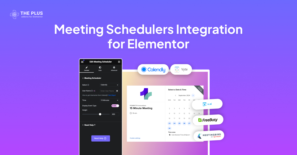 Meeting schedulers integration for elementor image meeting schedulers integration for elementor from the plus addons for elementor