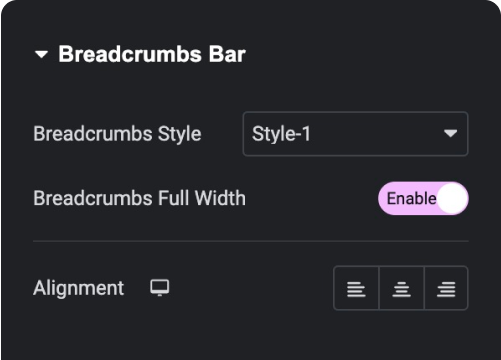 Multiple breadcrumb styles with control elementor breadcrumbs bar widget [search engine optimized] from the plus addons for elementor