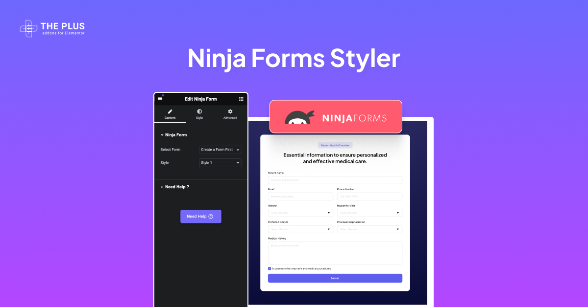 Ninja forms styler image free ninja forms styler for elementor [no coding required] from the plus addons for elementor