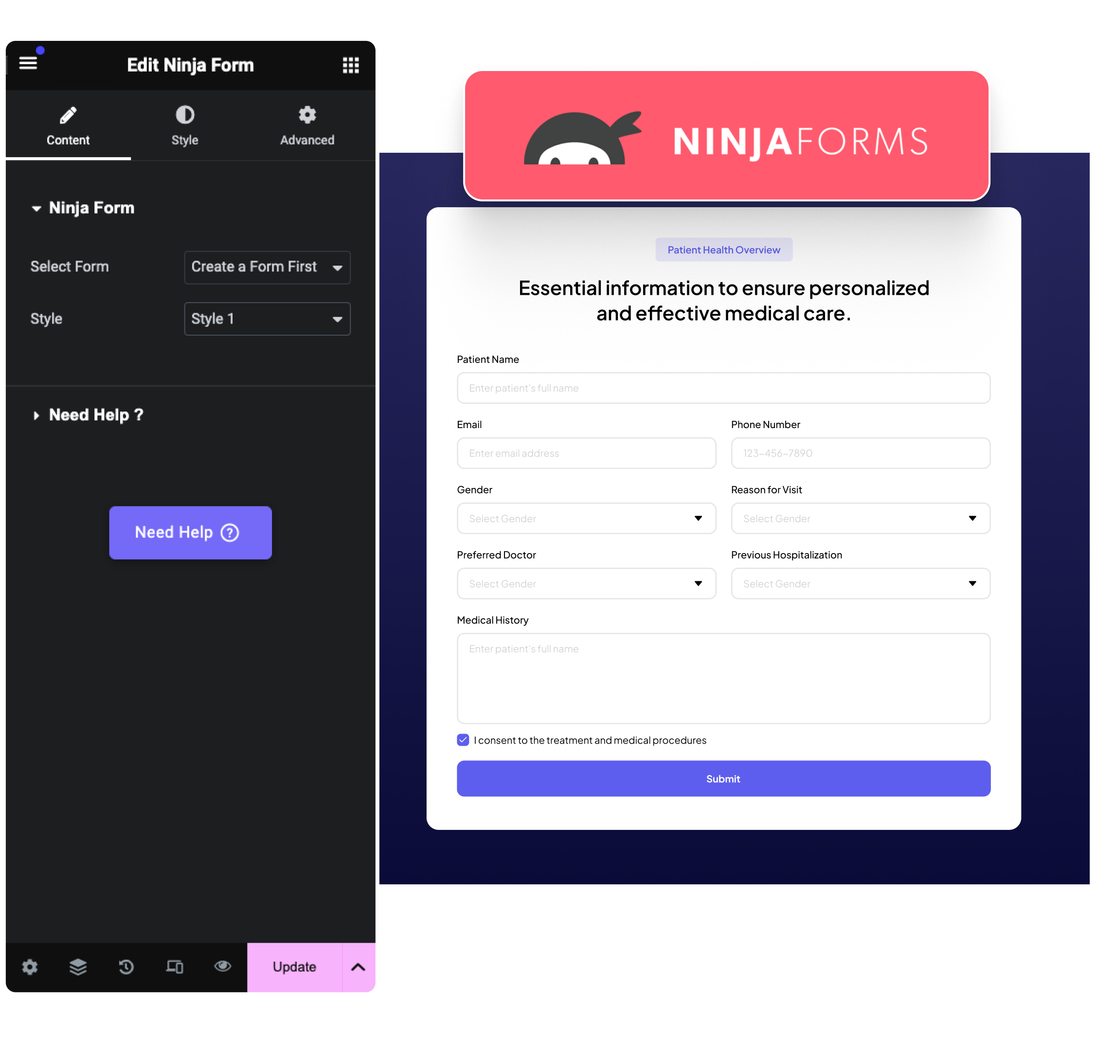 Ninja forms styler free ninja forms styler for elementor [no coding required] from the plus addons for elementor