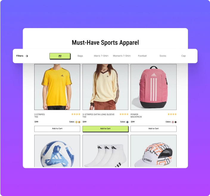 Sports Storewith Filter | The Plus Addons for Elementor Sports storewith filter woocommerce product category filters for elementor from the plus addons for elementor