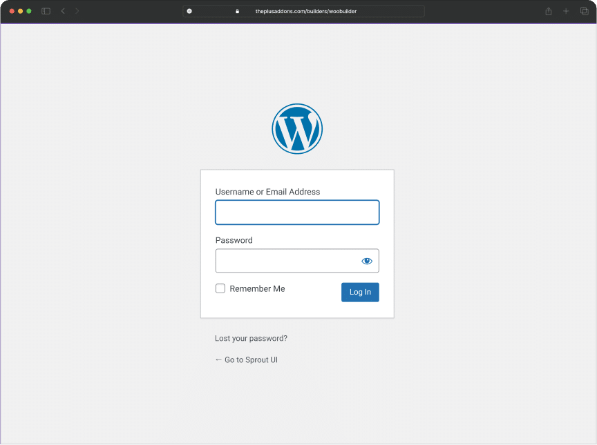 Dashboard login image login form widget for elementor [with social login] from the plus addons for elementor