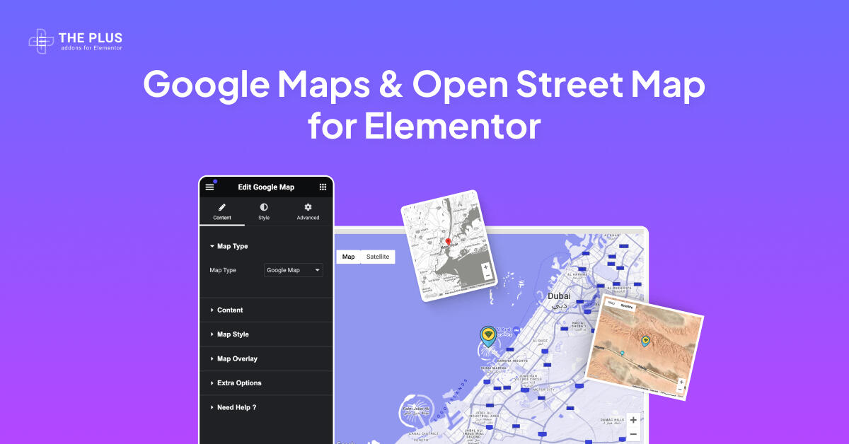 Feature image google map elementor google maps widget [with multiple locations] from the plus addons for elementor