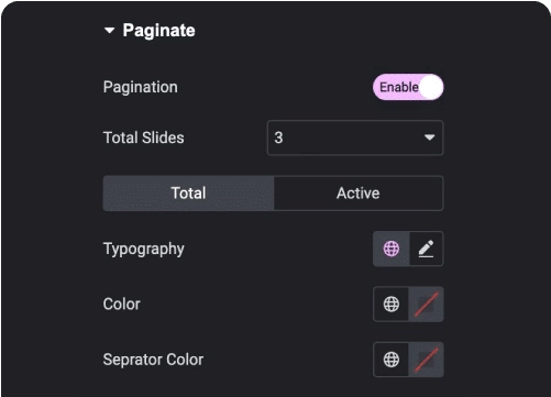 Add pagination controls 1 1 image gallery background for elementor from the plus addons for elementor