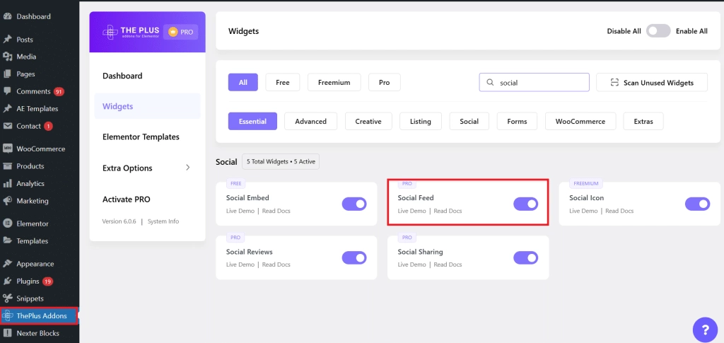 Enable social feed how to get youtube api key [step-by-step guide] from the plus addons for elementor