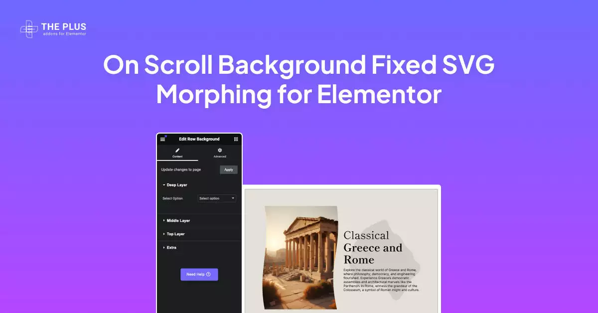 On scroll background fixed svg morphing for elementor featured image background fixed svg morphing in elementor [scroll layout] from the plus addons for elementor