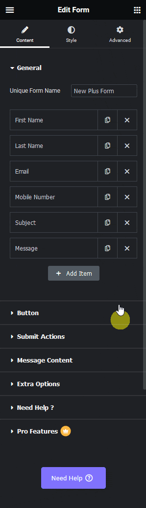 Form email settings