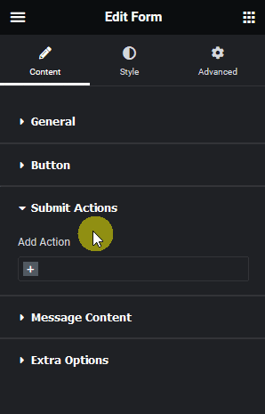 Form submit actions