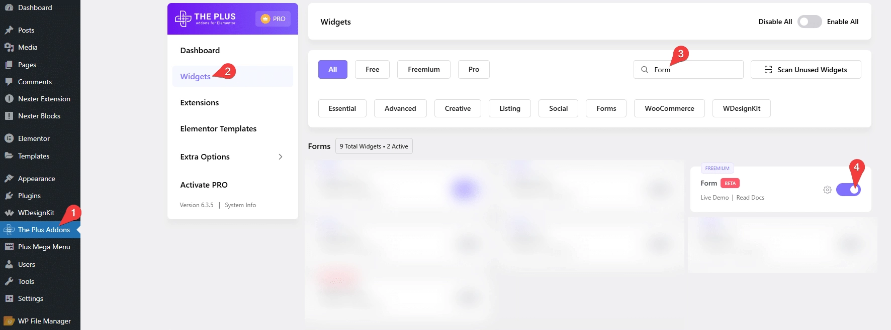 Tpae form new active how to create an elementor form for free? From the plus addons for elementor