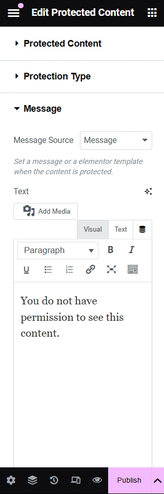 Edit the content protected how to password protect a page in wordpress [step-by-step] from the plus addons for elementor