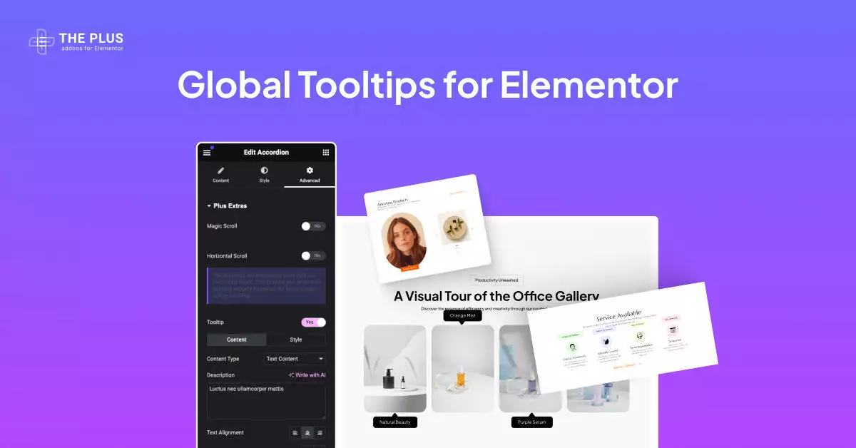 Global tooltips for elementor global tooltips for elementor [hover text popups] from the plus addons for elementor