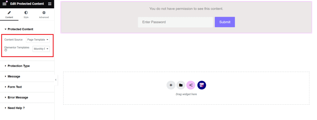 Navigate to the edit protected content how to password protect a page in wordpress [easy steps] from the plus addons for elementor