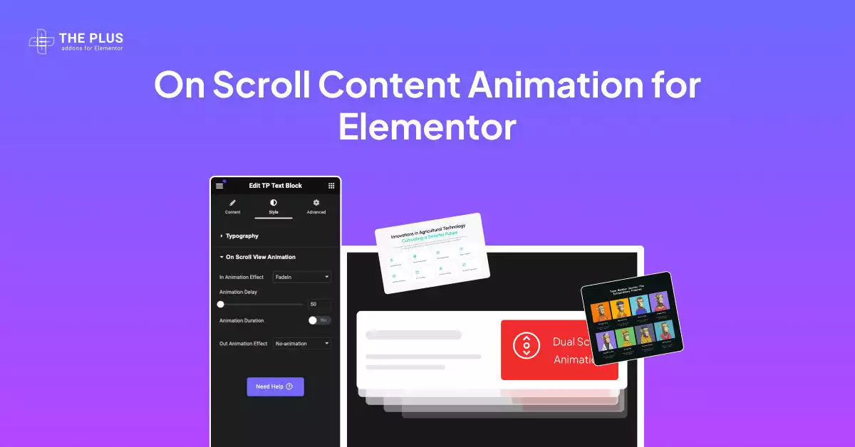 On scroll content animation for elementor on scroll content animation for elementor [works on all widgets] from the plus addons for elementor