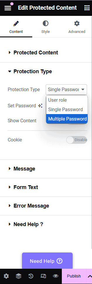 Protection type 1 how to password protect a page in wordpress [easy steps] from the plus addons for elementor