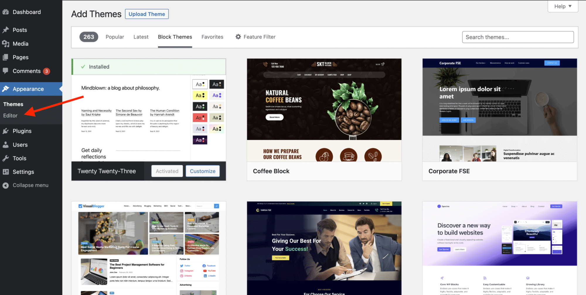 This will open the Site Editor interface | The Plus Addons for Elementor This will open the site editor interface how to fix missing appearance menu in wordpress admin? From the plus addons for elementor