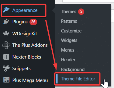 Click on theme file editor how to fix wordpress theme file editor missing issue? From the plus addons for elementor