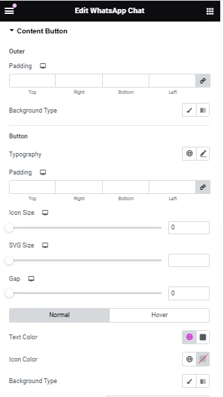 Content button how to add whatsapp chat in elementor [free] from the plus addons for elementor
