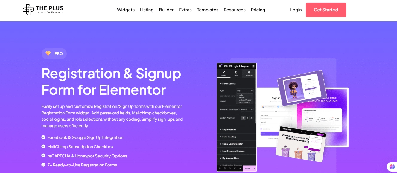 Elementor based website