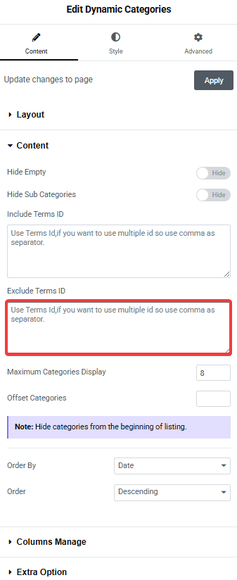 Tpae Dynamic Categories Content Exclude Terms ID 10 | The Plus Addons for Elementor Tpae dynamic categories content exclude terms id 10 how to exclude category by id from category list in elementor? From the plus addons for elementor