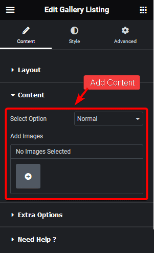 Gallery listing add content how to change carousel background on slide change in elementor? From the plus addons for elementor
