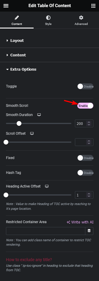 Table of content smooth scroll how to add smooth scrolling effect to elementor table of contents? From the plus addons for elementor