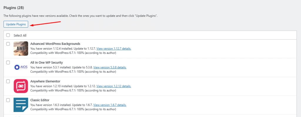 Update plugins option how to update wordpress plugins [step-by-step] from the plus addons for elementor