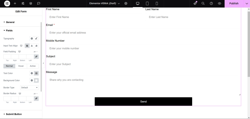 Contact form how to create contact form in elementor for free  from the plus addons for elementor