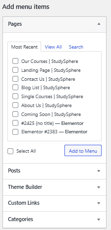 Add menu items 1 how to create dropdown menu in wordpress from the plus addons for elementor