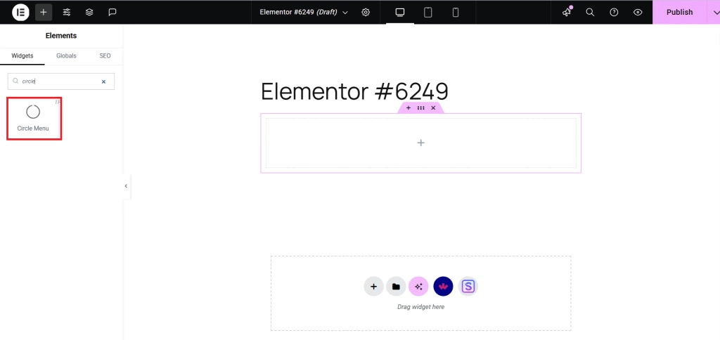 Edit with elementor how to create circle menu in wordpress from the plus addons for elementor