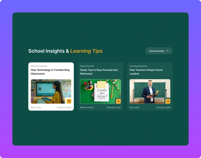 Educational blog posts loop smart loop builder from the plus addons for elementor