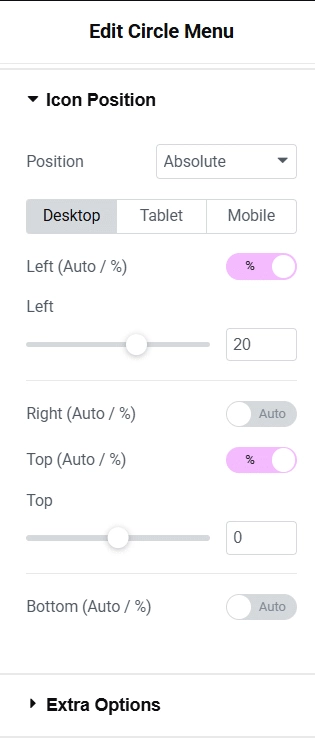 Icon position how to create circle menu in wordpress from the plus addons for elementor