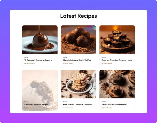 Recipe blog posts 1 smart loop builder from the plus addons for elementor
