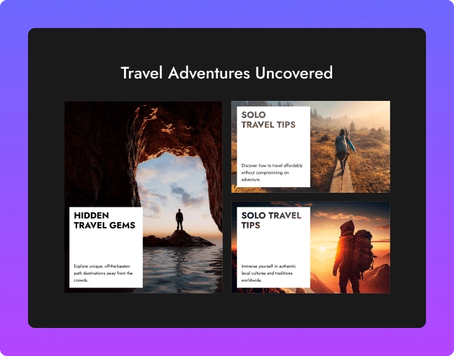 Travel blogs loop smart loop builder from the plus addons for elementor