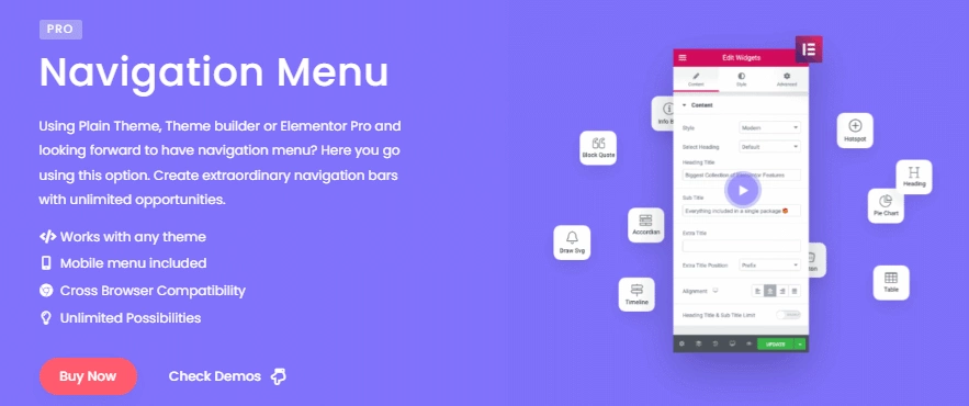 Navigation menu how to add menu in wordpress? From the plus addons for elementor