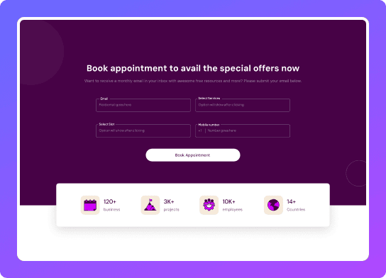 Appointment Booking Form | The Plus Addons for Elementor Appointment booking form form builder for elementor from the plus addons for elementor