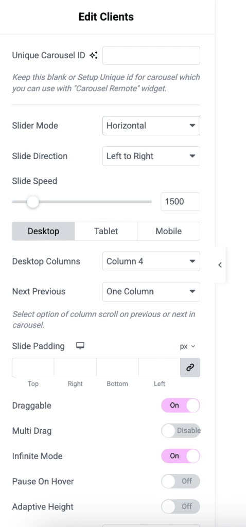 Edit how to add logo slider in wordpress from the plus addons for elementor