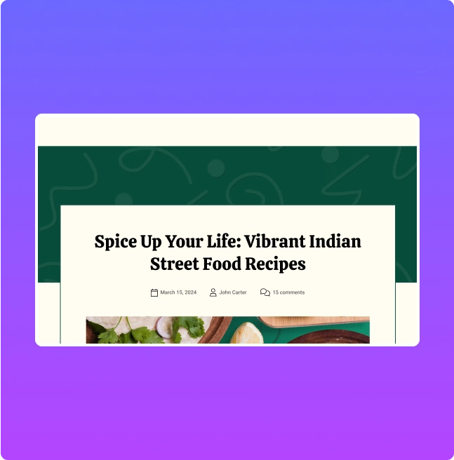 Food blog post meta post meta for elementor from the plus addons for elementor