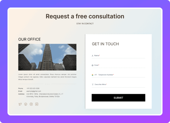 Get in Touch Form | The Plus Addons for Elementor Get in touch form form builder for elementor from the plus addons for elementor