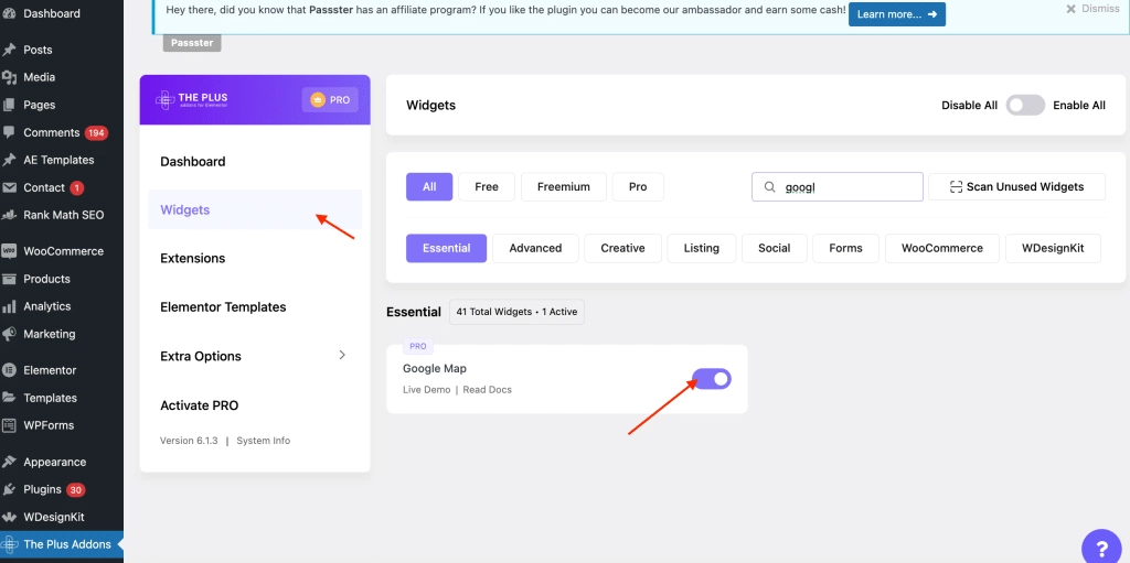 How to Pin Multiple Locations on Google Maps using Elementor? Install and activate the plus addons for elementor