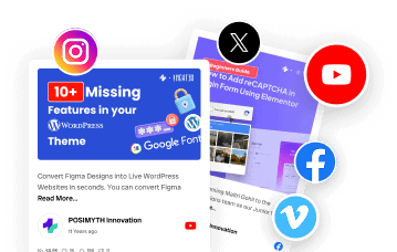 Multi feed social feed widget for elementor from the plus addons for elementor